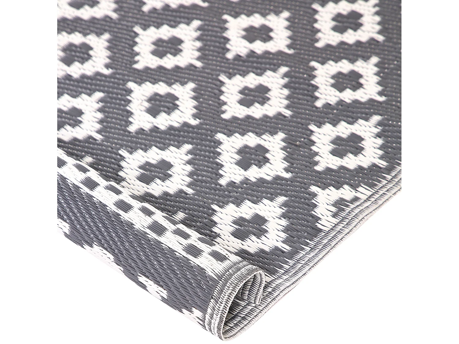 Rechteckiger Outdoor-Teppich in Grau mit modernem Muster 120x180 cm Thane