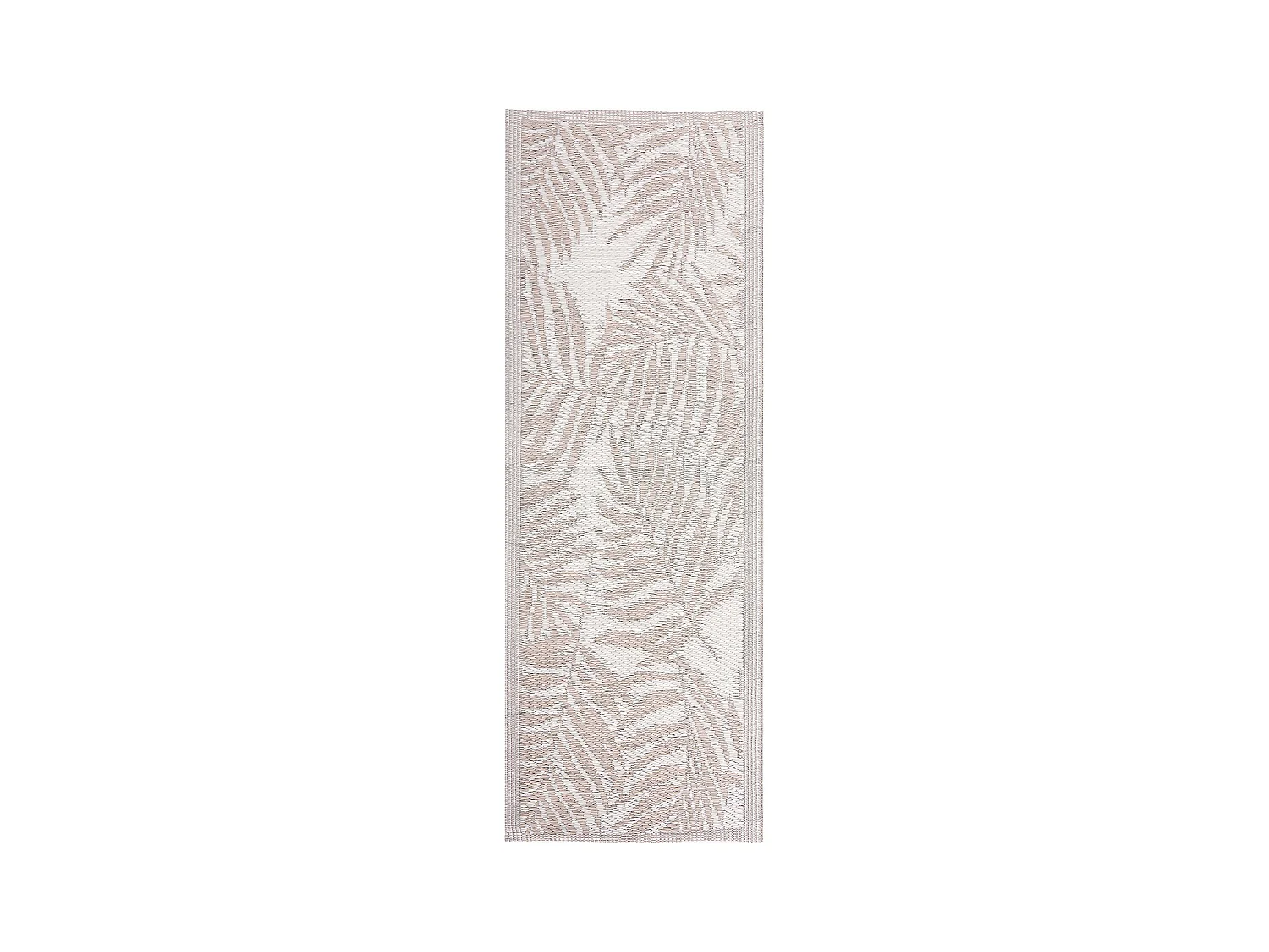 Tapis extérieur beige au motif feuilles de palmier 60 x 105 cm KOTA
