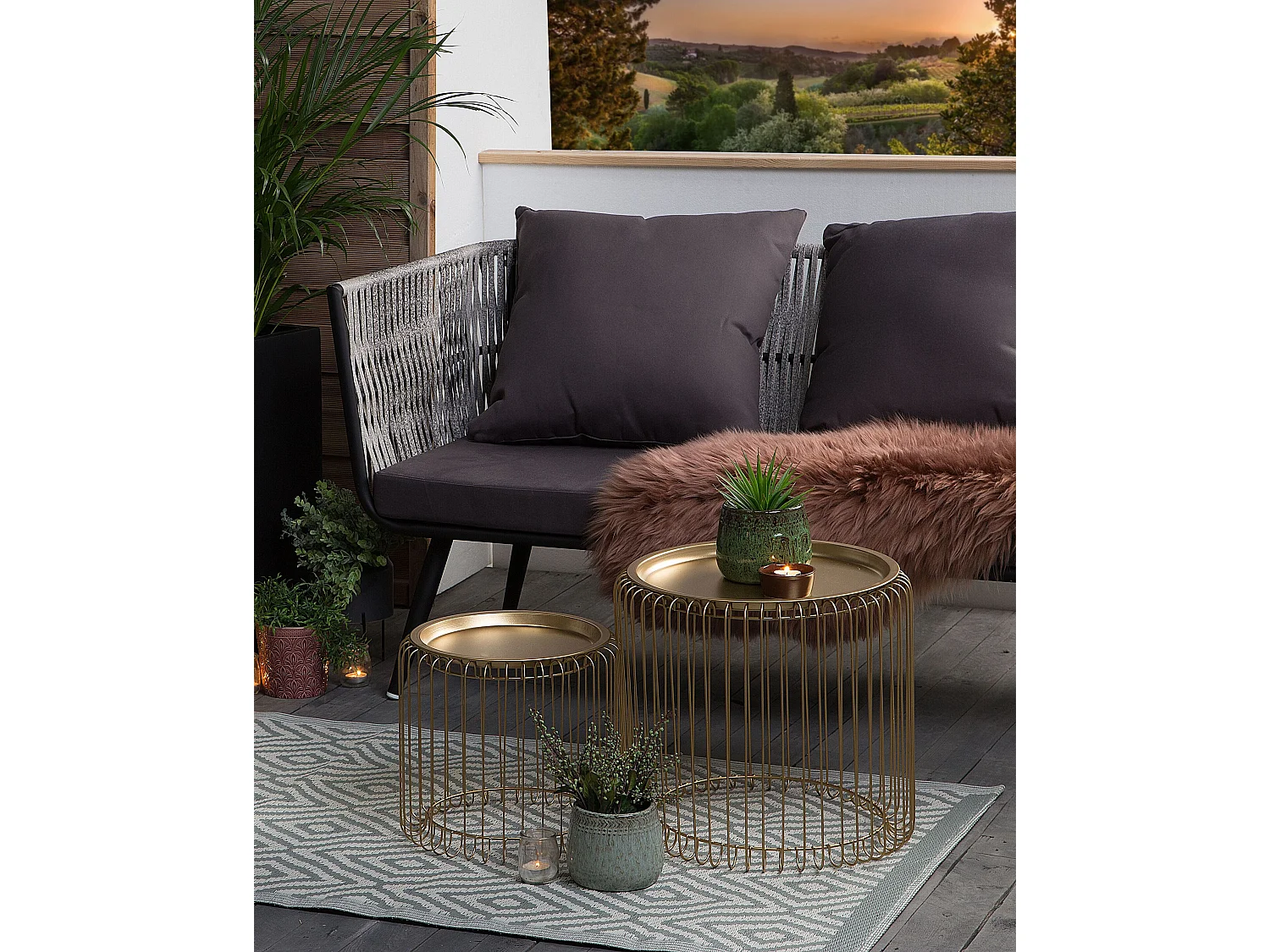 Tapis d'extérieur SIKAR Vert clair 90 x 150 cm