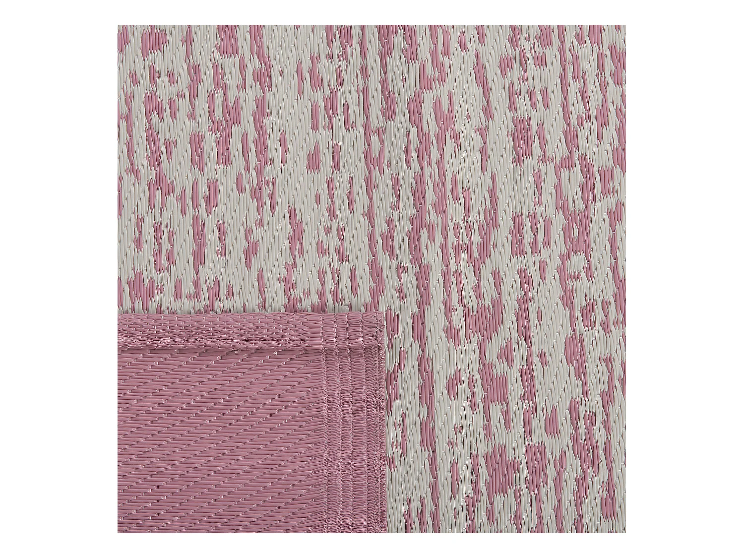 Outdoor Teppich rosa 120x180 cm Bodenschutzmatte Kunststoffmatte Ballari
