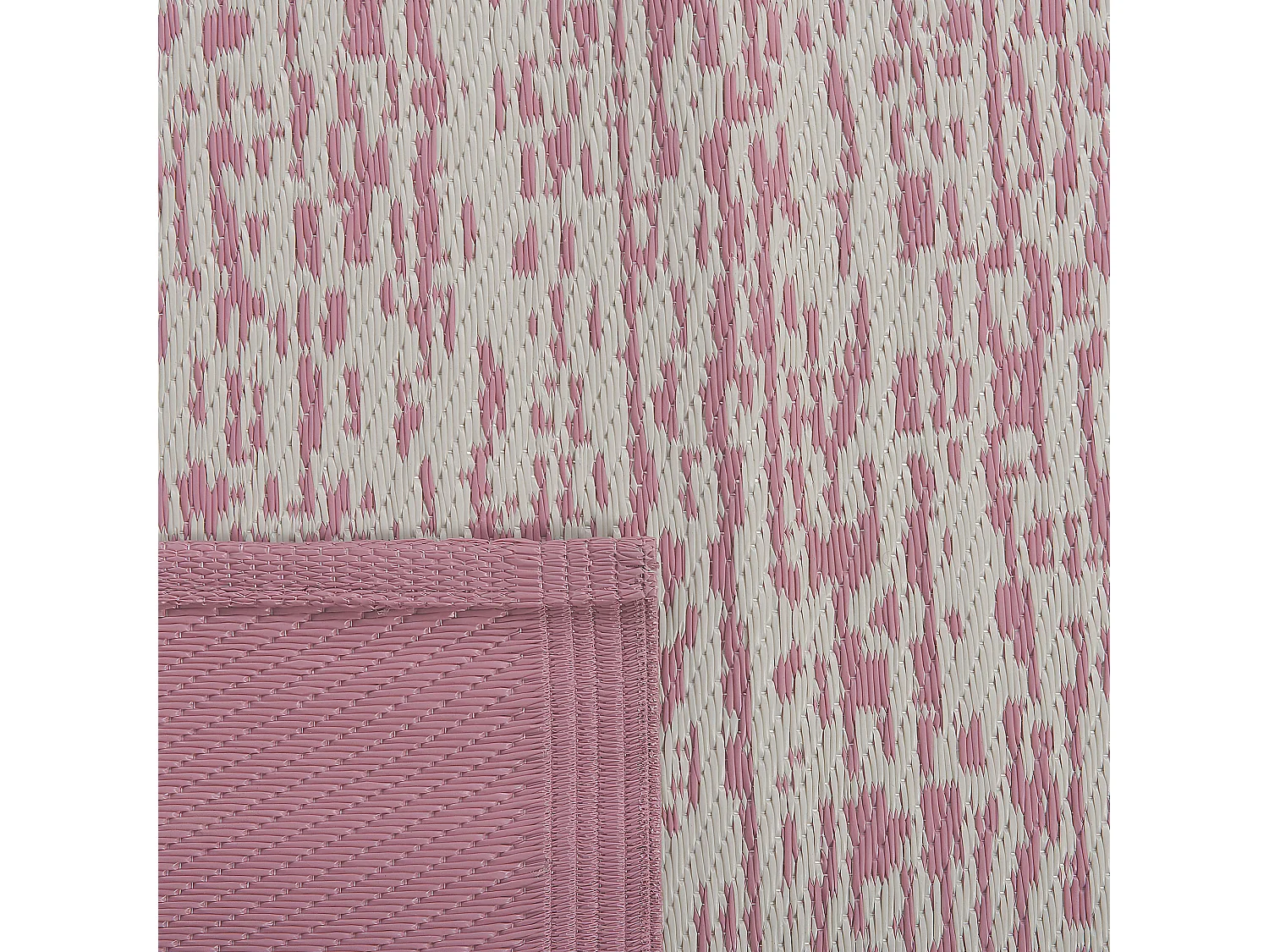 Outdoor Teppich rosa 120x180 cm Bodenschutzmatte Kunststoffmatte Ballari