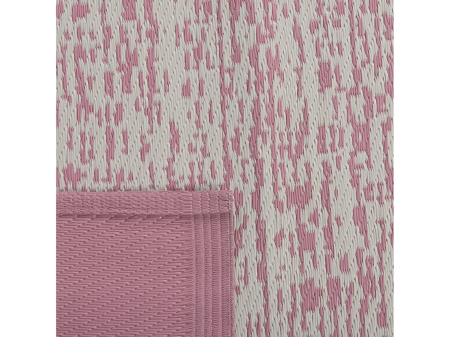 Outdoor Teppich rosa 120x180 cm Bodenschutzmatte Kunststoffmatte Ballari