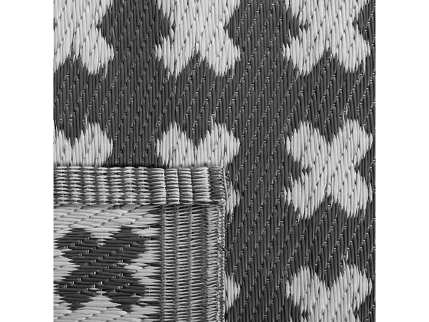 Alfombra de exterior ROHTAK 90 x 180 cm Negro