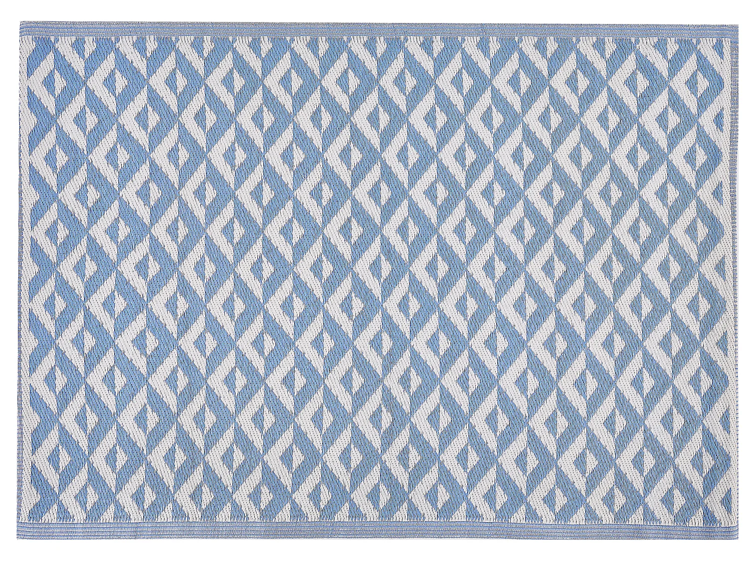 Tapis extérieur au motif géométrique bleu 120 x 180 cm BIHAR