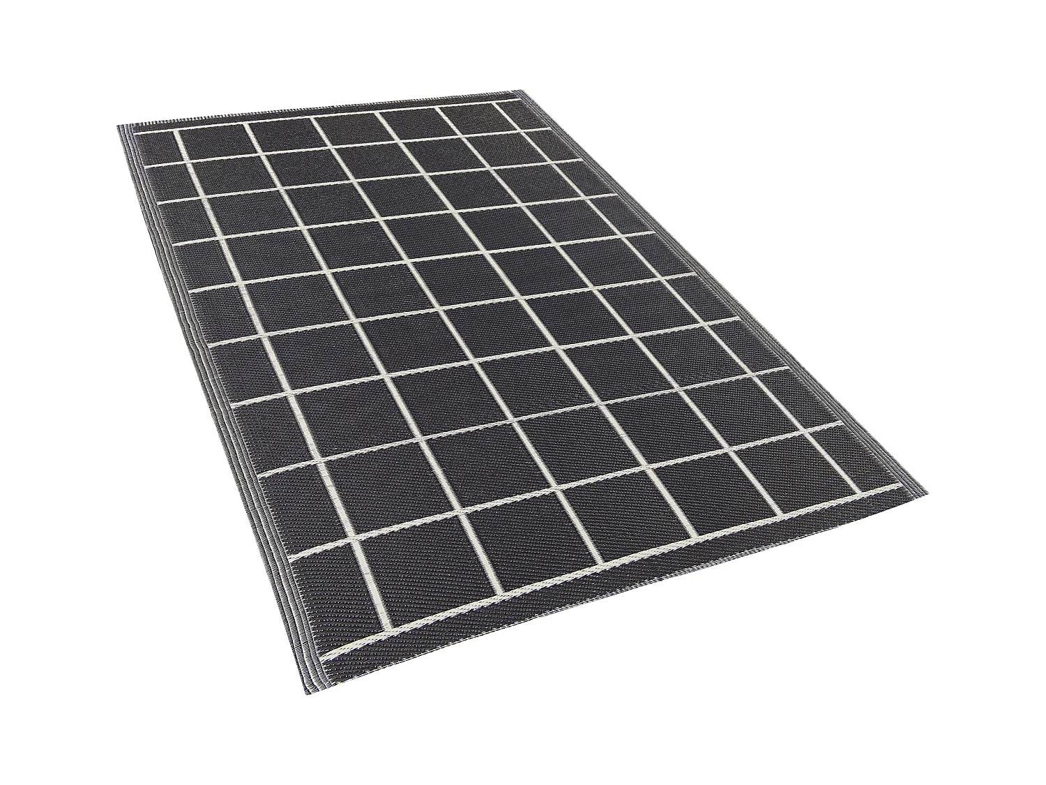 Tapis d'extérieur RAMPUR Noir 120 x 180 cm