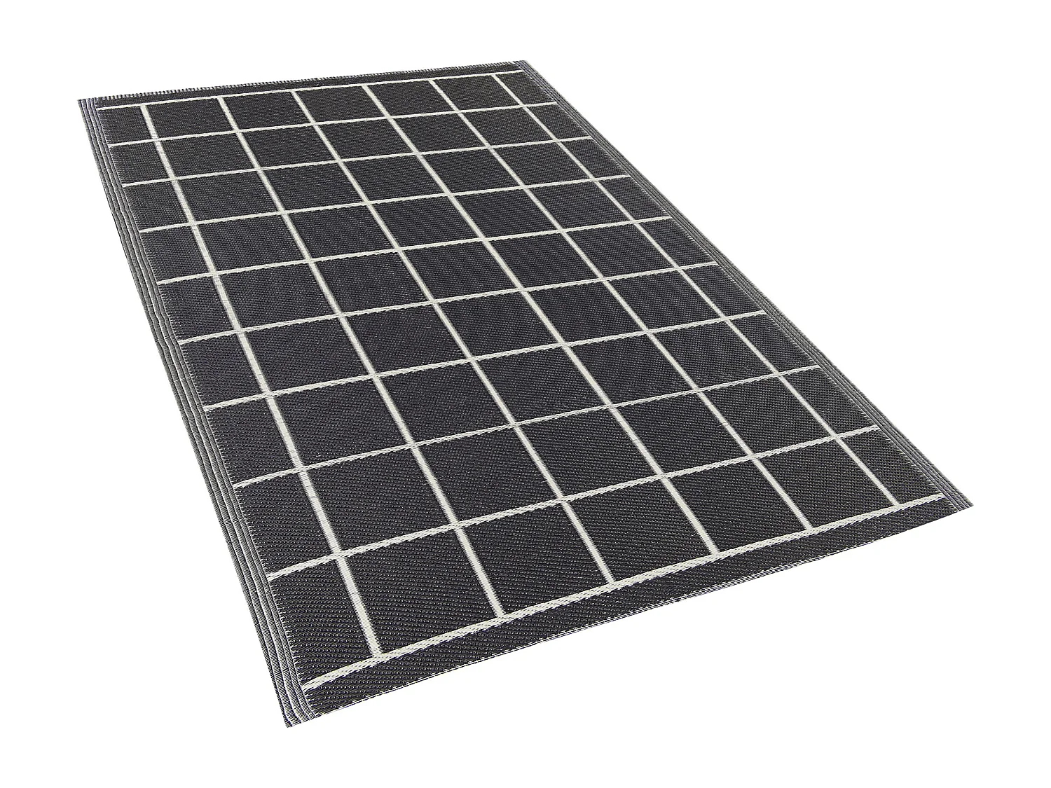 Tapis d'extérieur RAMPUR Noir 120 x 180 cm