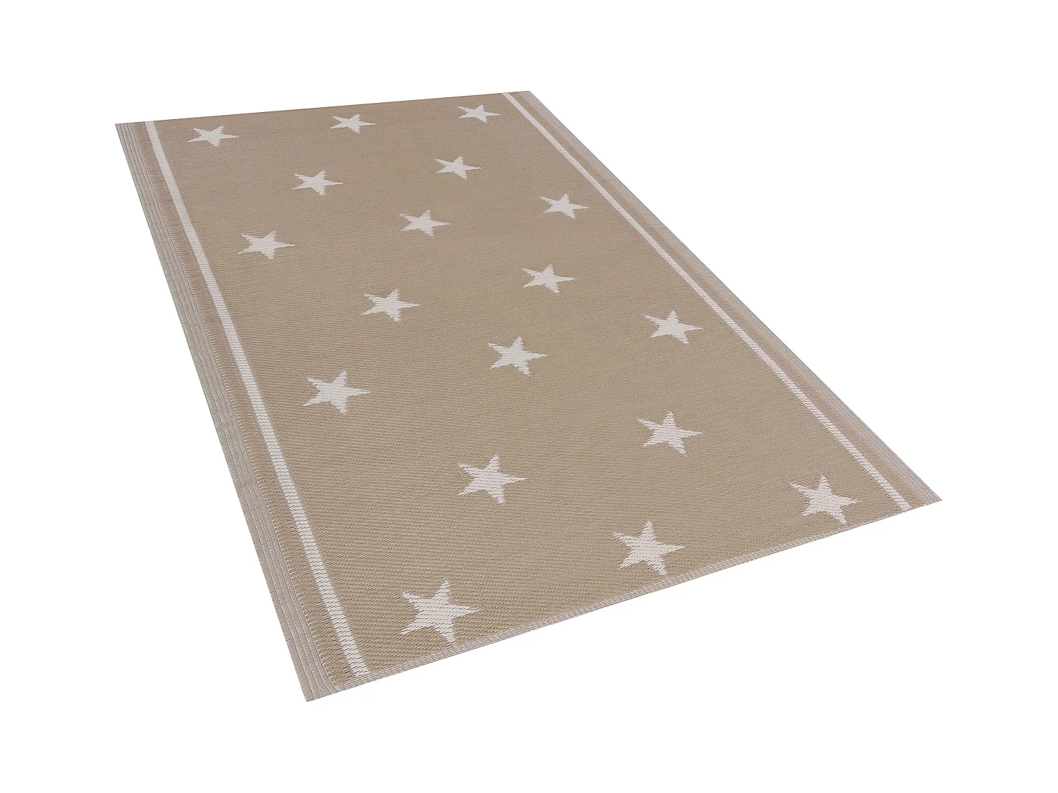 Outdoor Teppich beige 120x180 cm Bodenschutzmatte Kunststoffmatte Latur