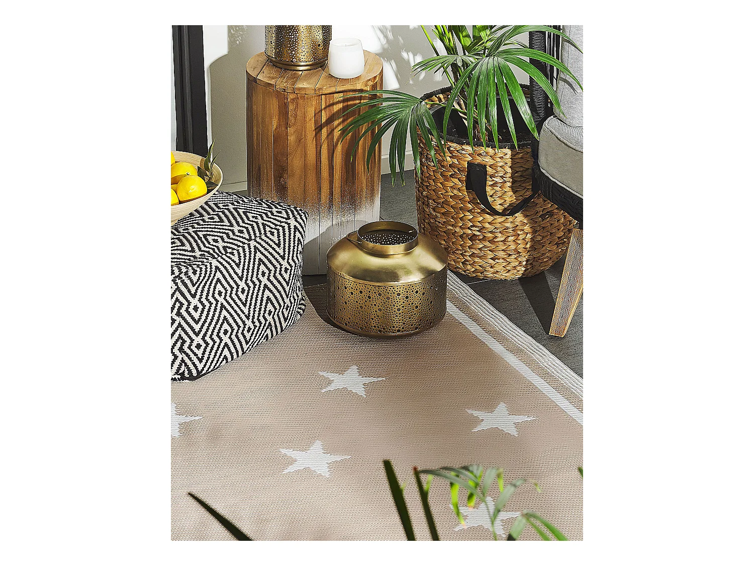 Alfombra de exterior LATUR 120 x 180 cm Arena