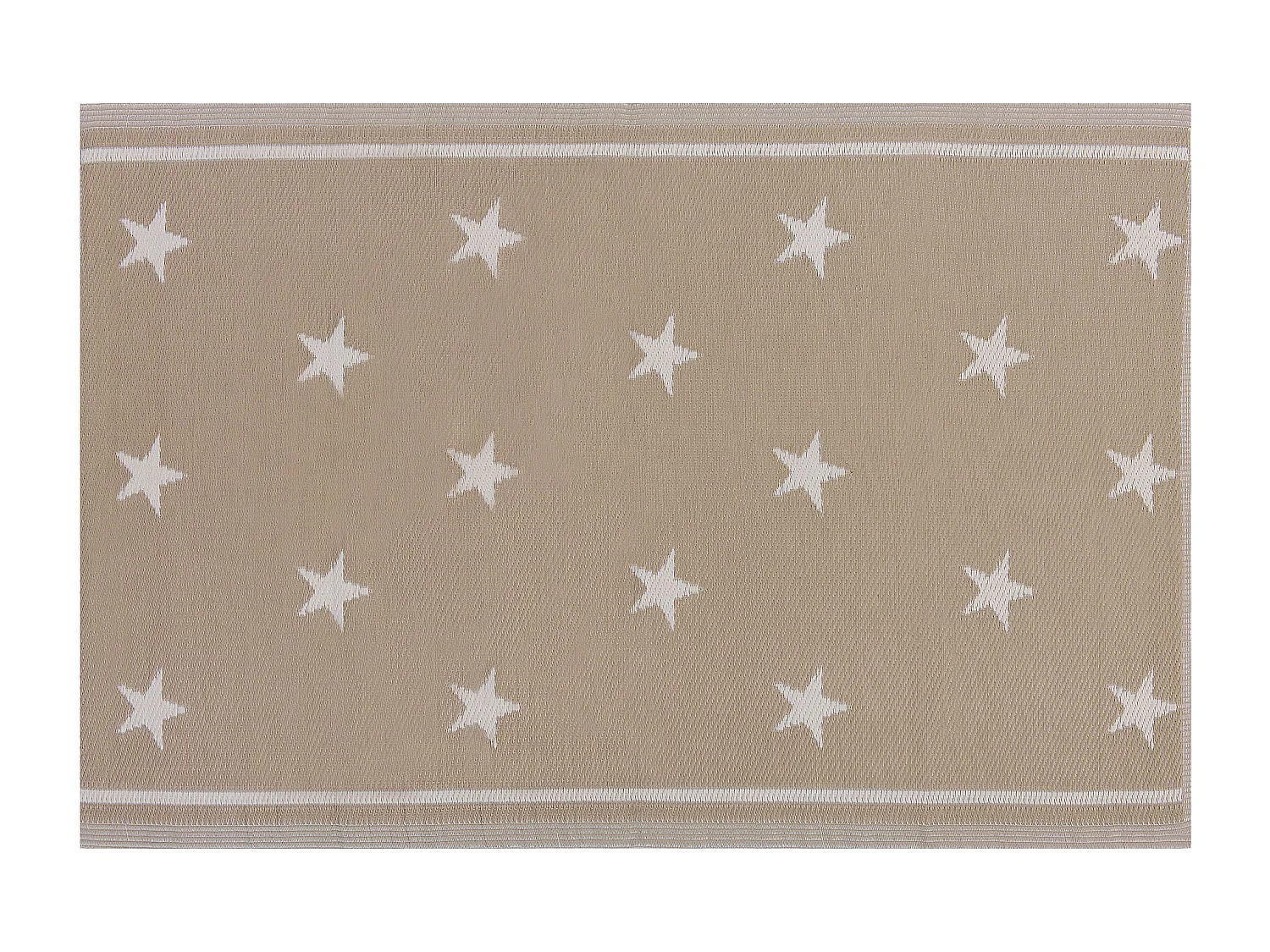 Outdoor Teppich beige 120x180 cm Bodenschutzmatte Kunststoffmatte Latur