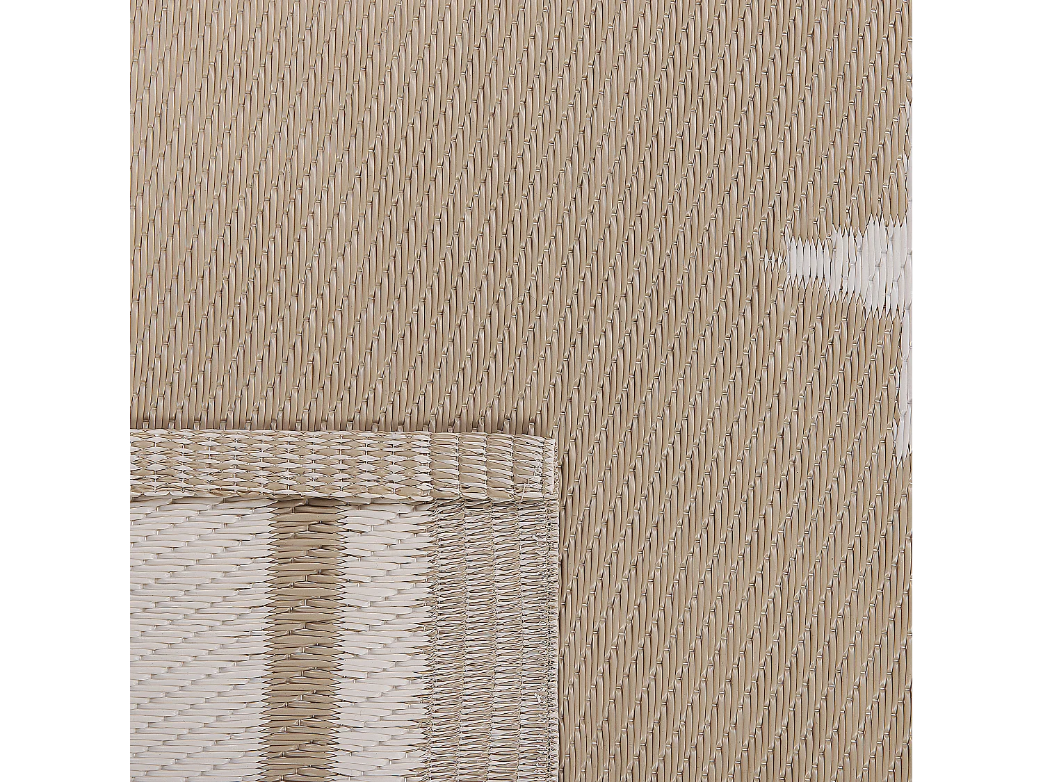 Outdoor Teppich beige 120x180 cm Bodenschutzmatte Kunststoffmatte Latur