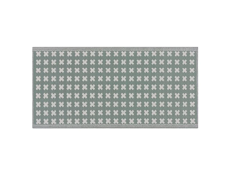 Rechteckiger Outdoor-Teppich in Hellgrün mit modernem Muster 90x180 cm Rohtak