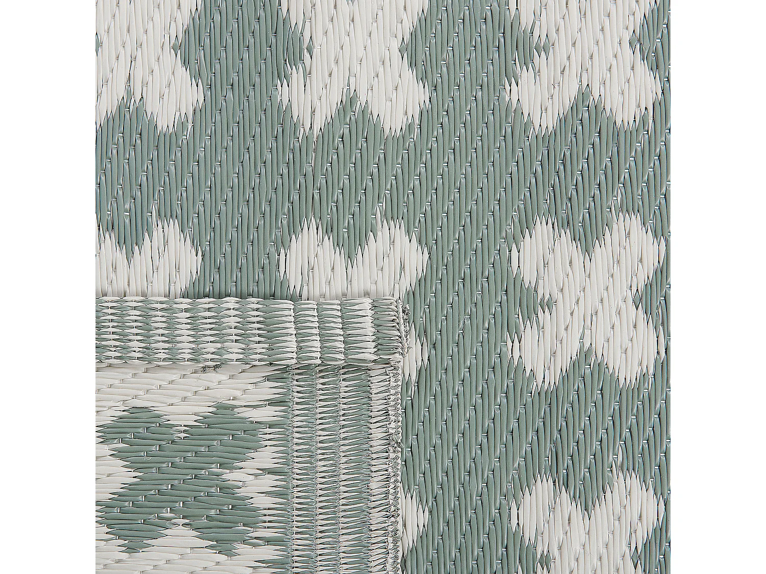 Rechteckiger Outdoor-Teppich in Hellgrün mit modernem Muster 90x180 cm Rohtak