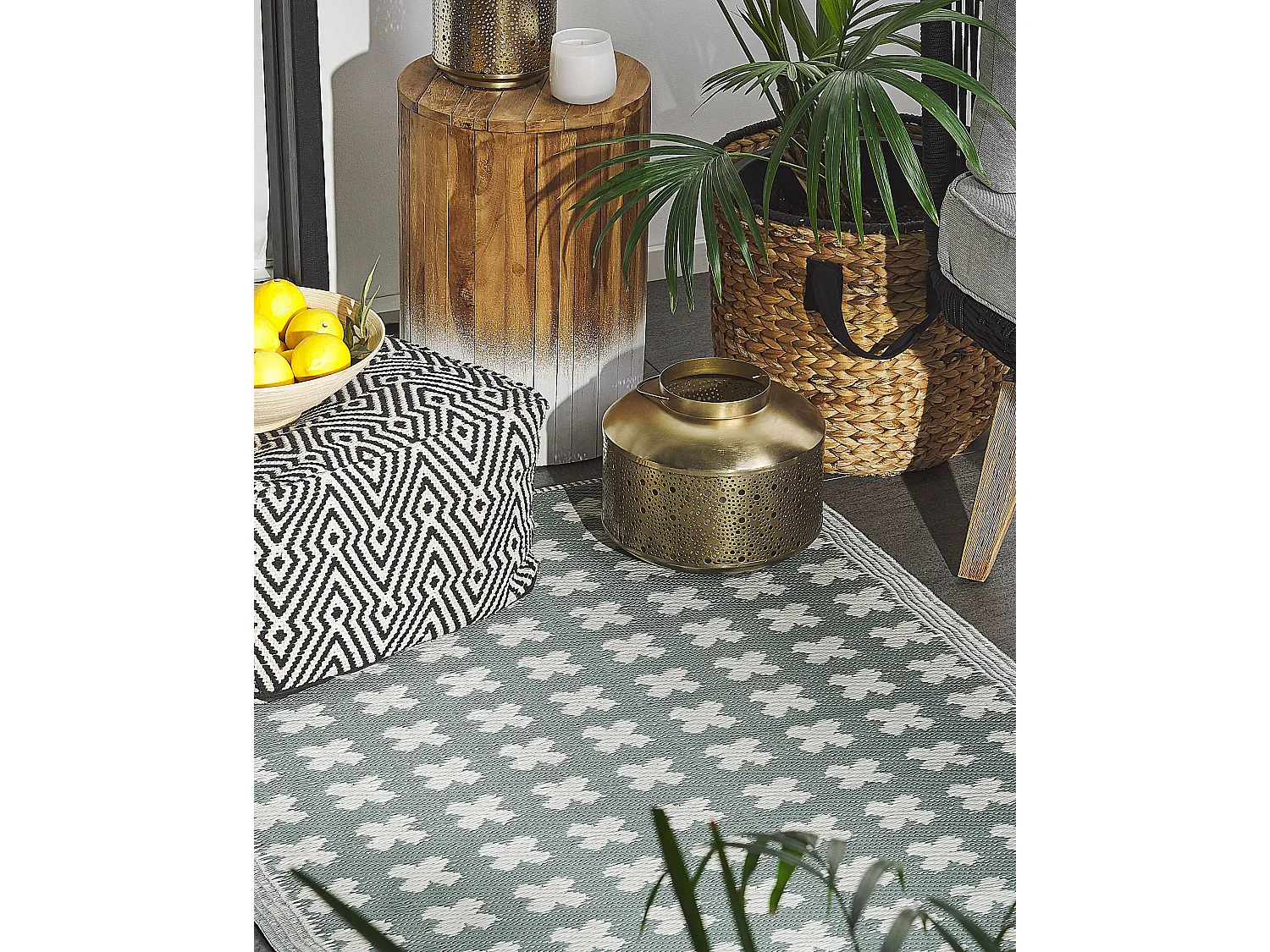 Tuintapijt ROHTAK 90 x 180 cm Lichtgroen