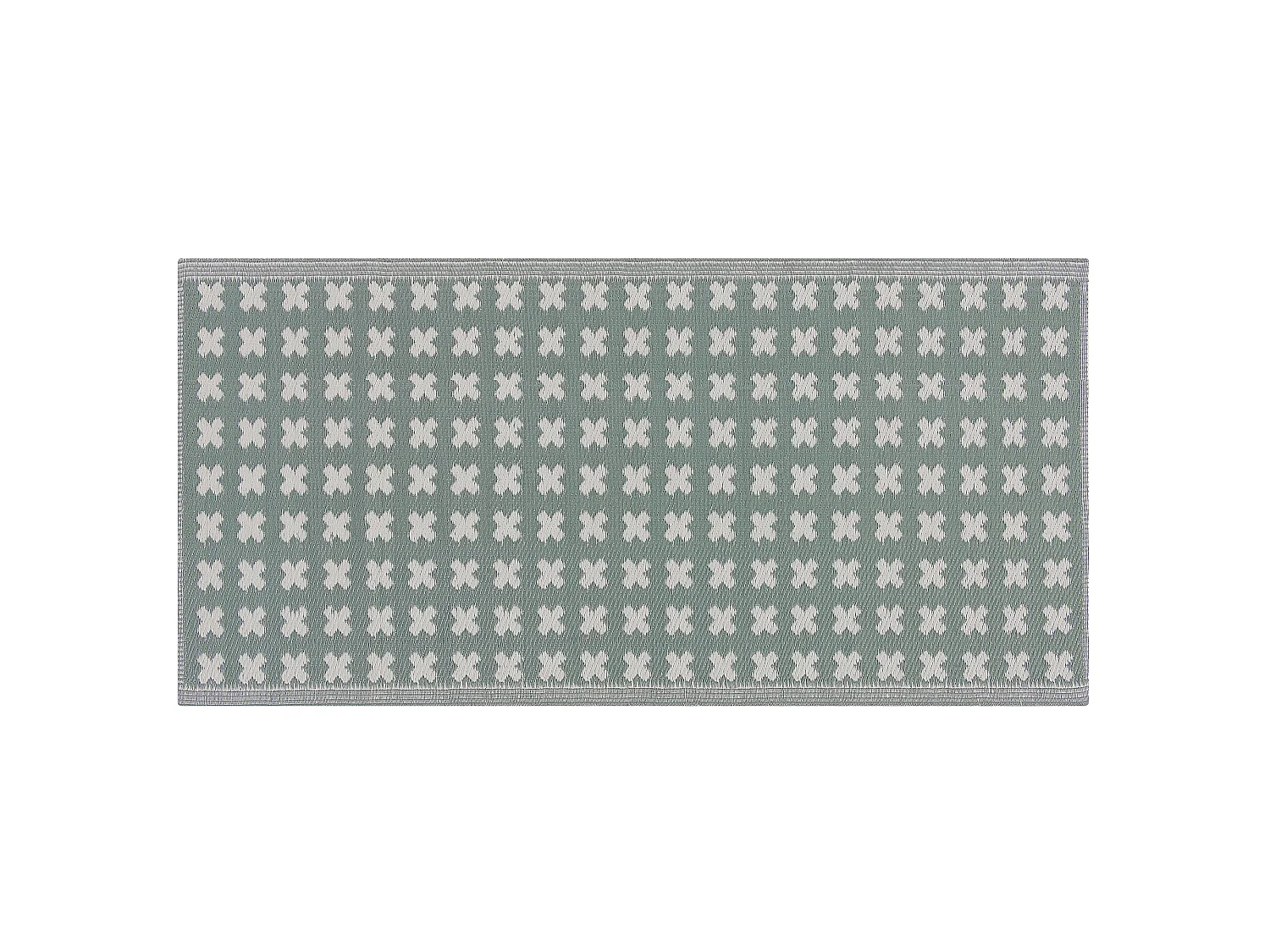 Rechteckiger Outdoor-Teppich in Hellgrün mit modernem Muster 90x180 cm Rohtak