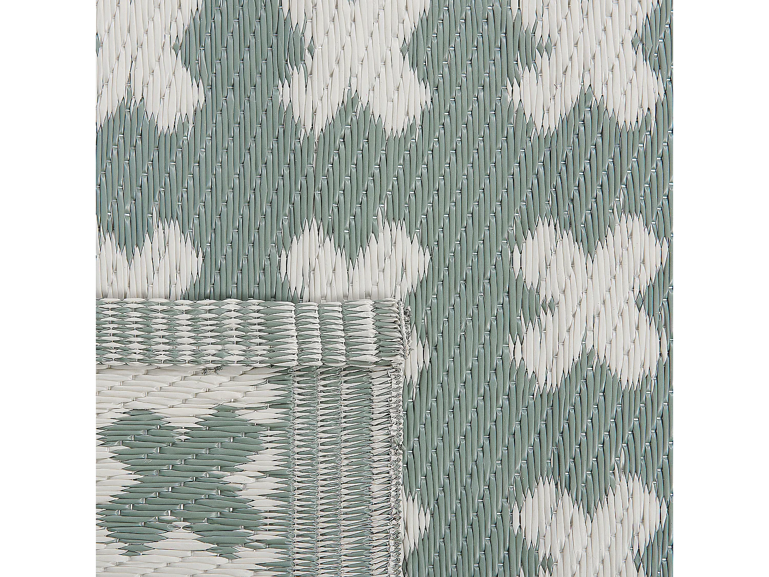 Rechteckiger Outdoor-Teppich in Hellgrün mit modernem Muster 90x180 cm Rohtak