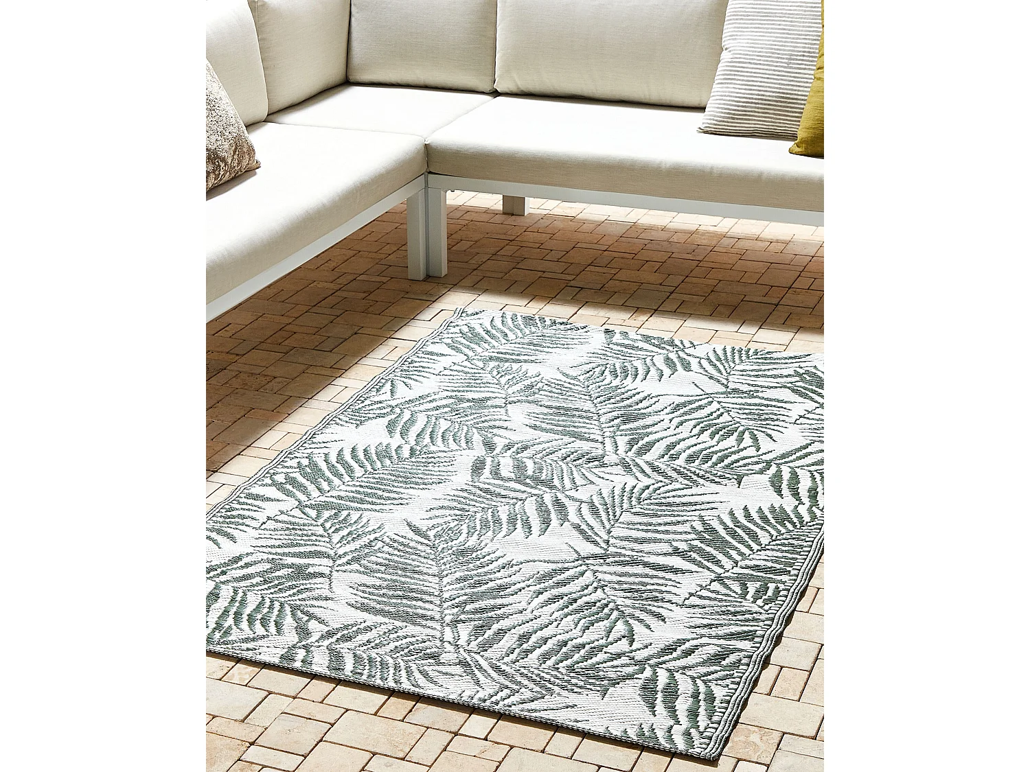 Tuintapijt KOTA 120 x 180 cm Donkergroen Dubbelzijdig