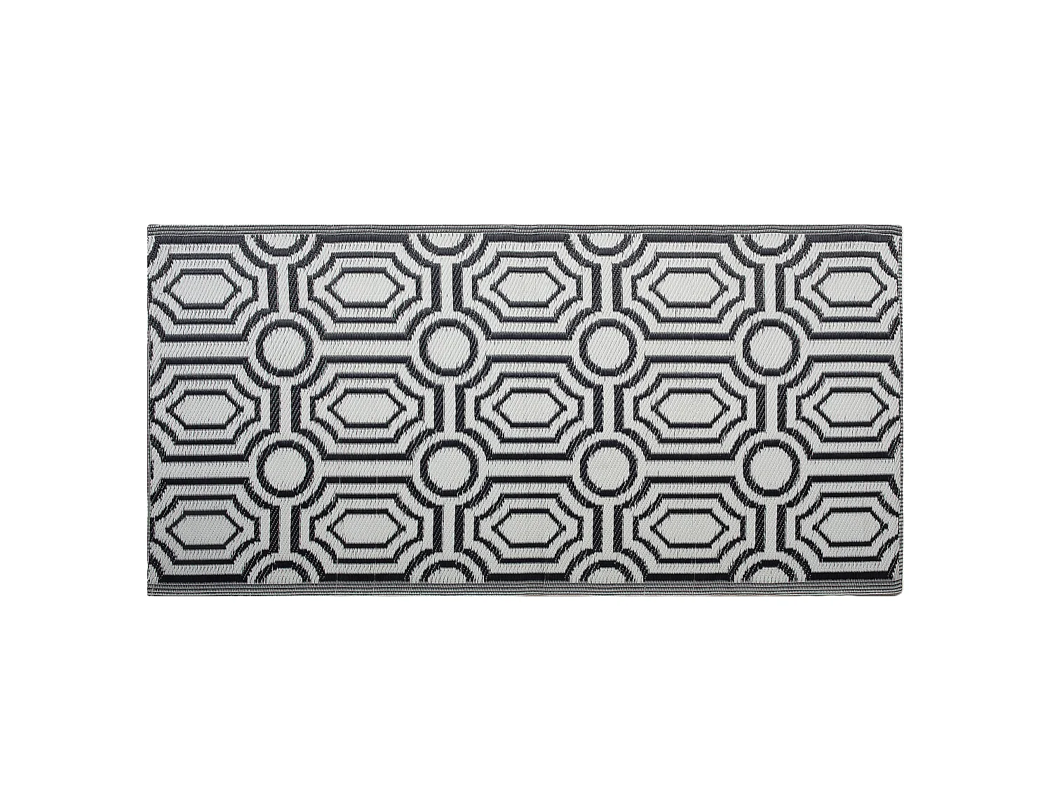 Tuintapijt BIDAR 90 x 180 cm Zwart Dubbelzijdig