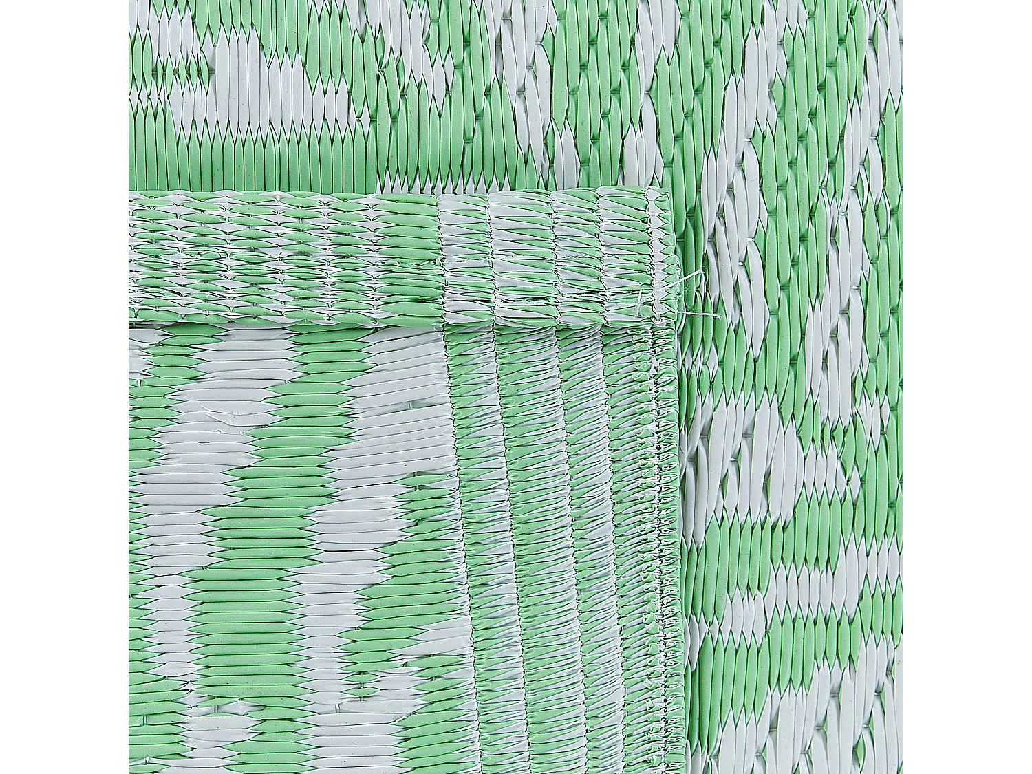 Alfombra de exterior KOTA 120 x 180 cm Verde claro Reversible