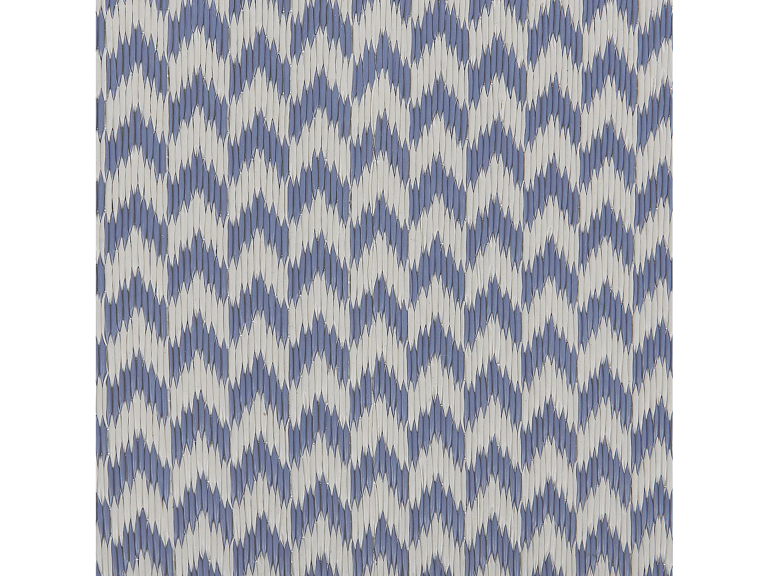 Rechteckiger Outdoor-Teppich in Blau mit modernem Zackenmuster 60x90 cm Mango