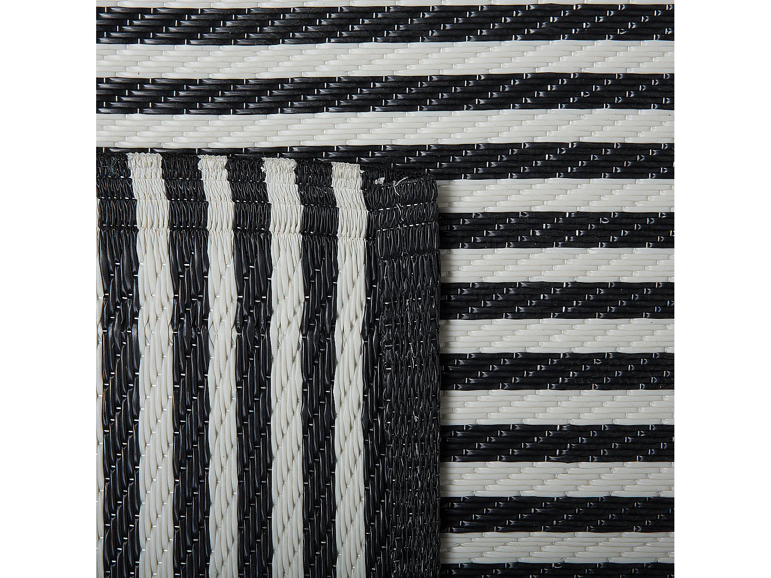 Tappeto da esterno nero 90 x 180 cm HALDIA