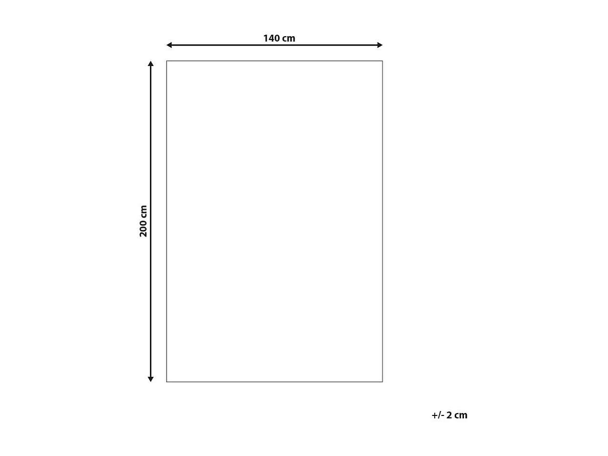Tapete de exterior TAVAS 140 x 200 cm Preto/Branco