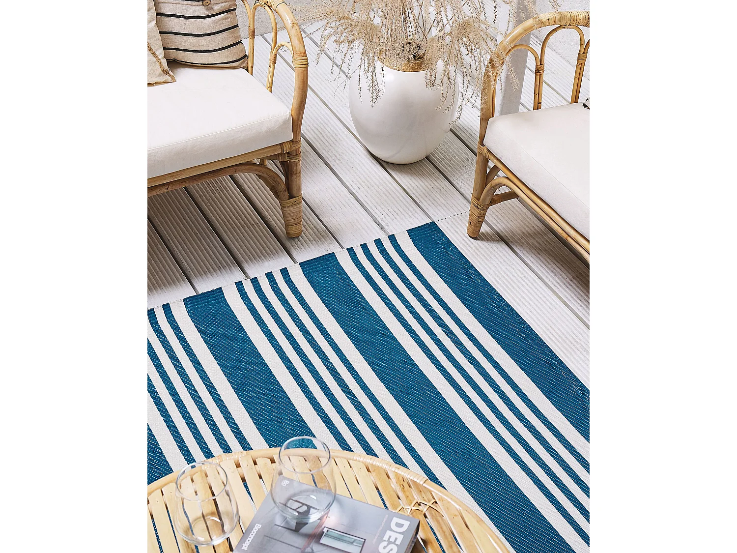 Tapis d'extérieur ELURU Bleu 120 x 180 cm