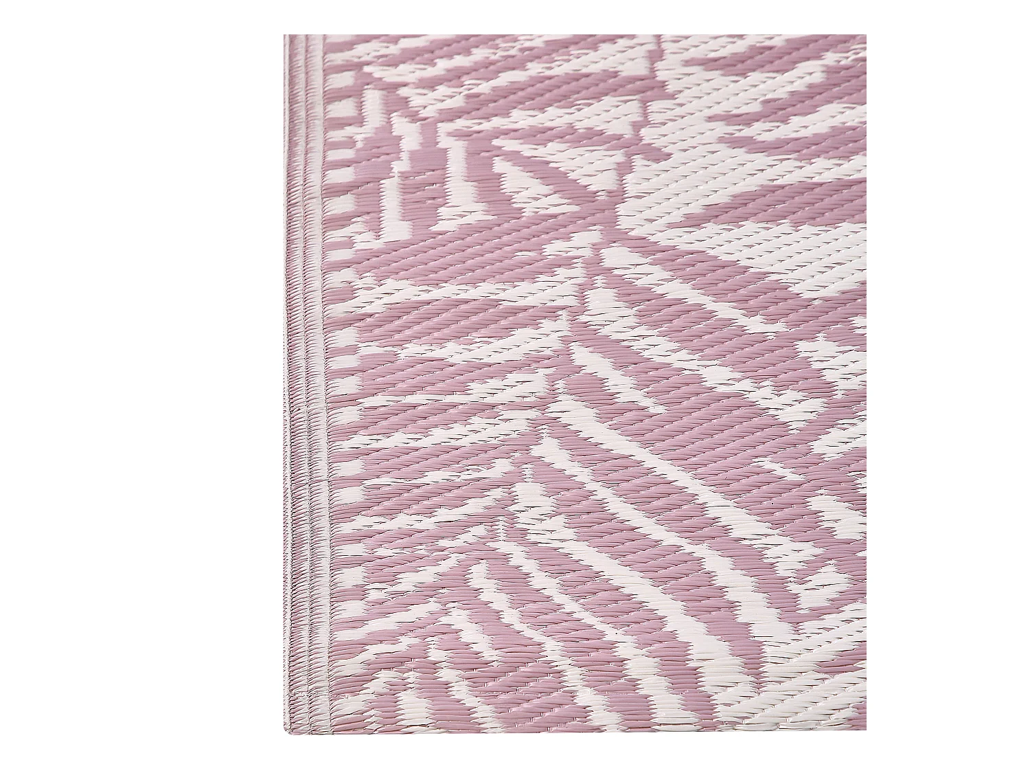 Alfombra de exterior KOTA 120 x 180 cm Rosa Reversible