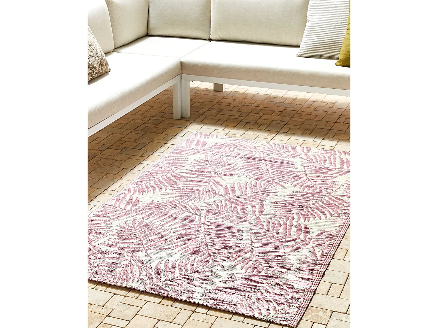 Tapis d'extérieur KOTA Rose 120 x 180 cm Réversible
