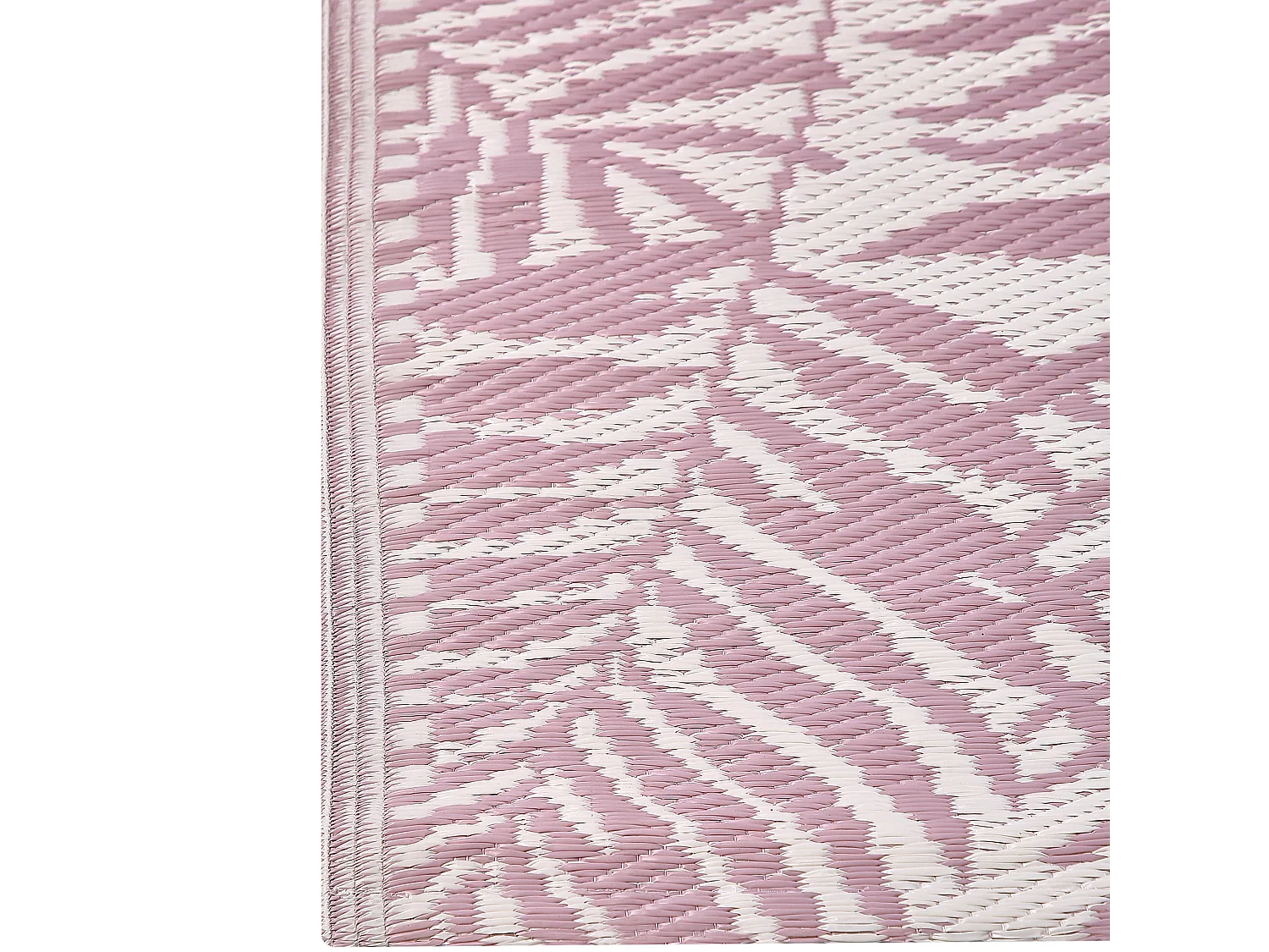 Alfombra de exterior KOTA 120 x 180 cm Rosa Reversible
