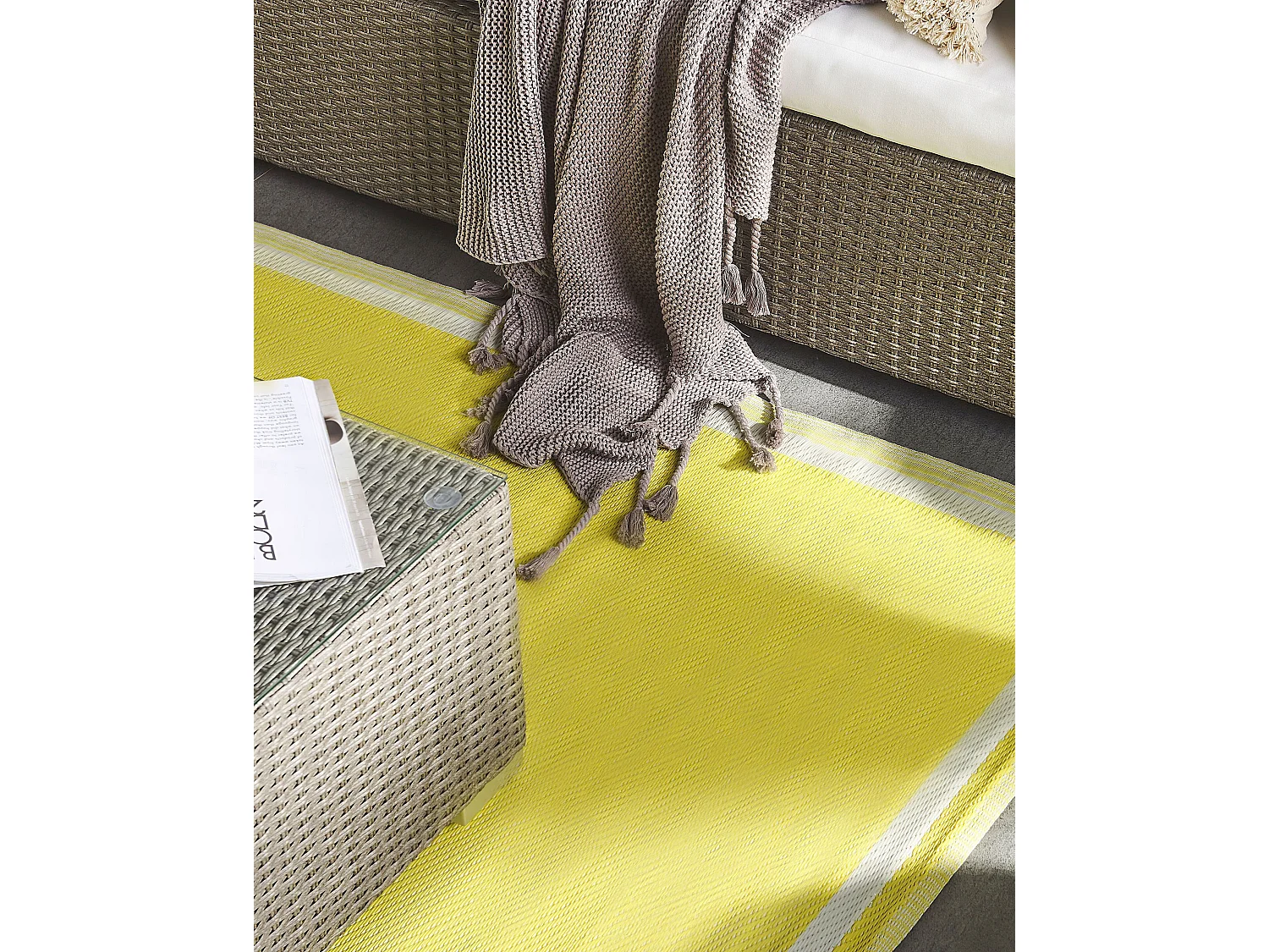 Tapis d'extérieur ETAWAH Jaune 120 x 180 cm