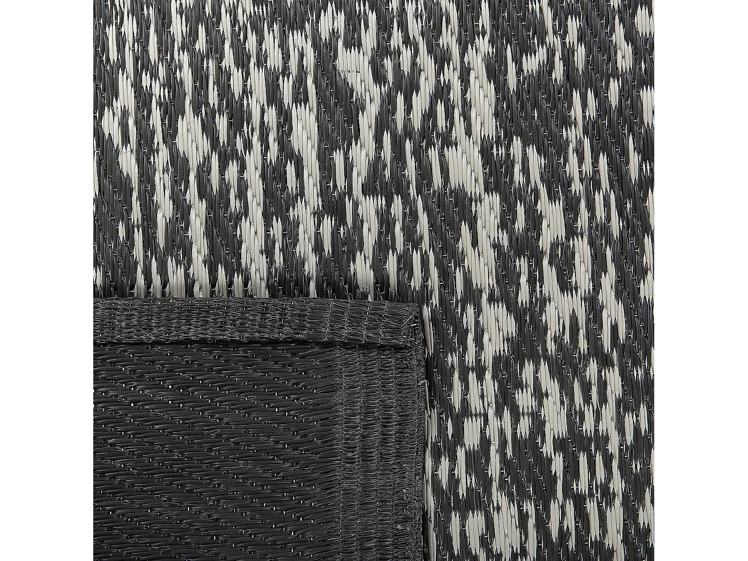 Dywan zewnętrzny 120 x 180 cm czarno-biały BALLARI