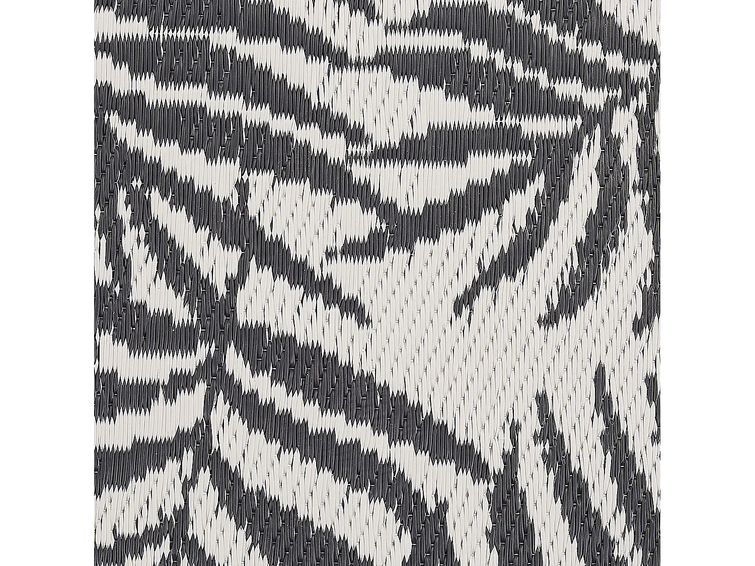 Tapis d'extérieur noir au motif feuilles de palmier 120 x 180 cm KOTA