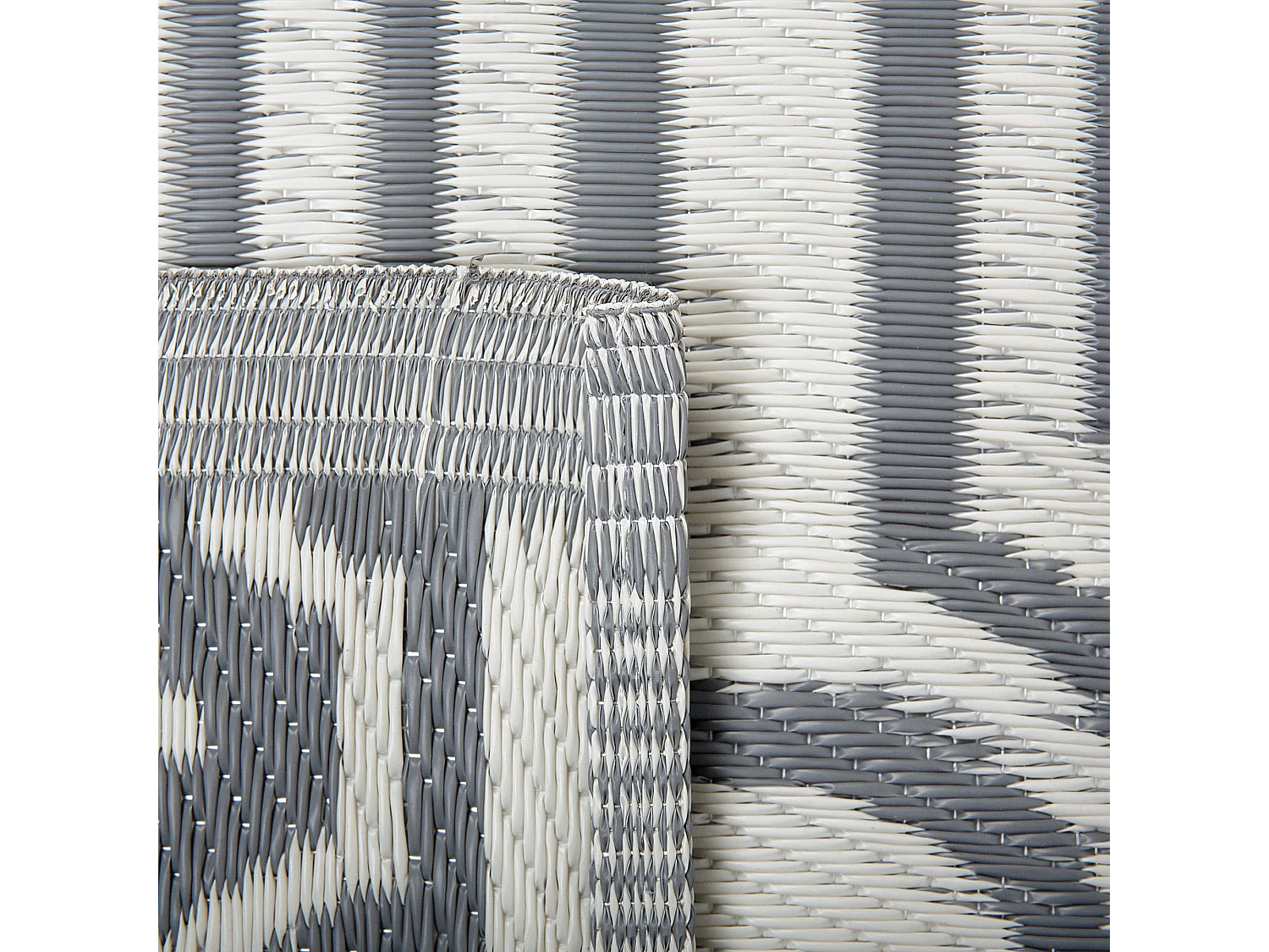 Outdoor Teppich grau 90x180 cm Bodenschutzmatte Kunststoffmatte Bidar