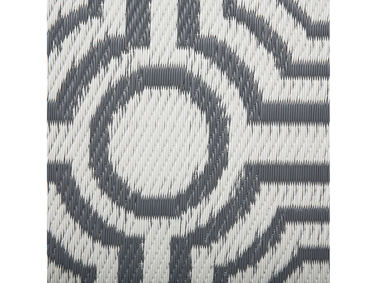 Tapis d'extérieur BIDAR Gris 90 x 180 cm Réversible