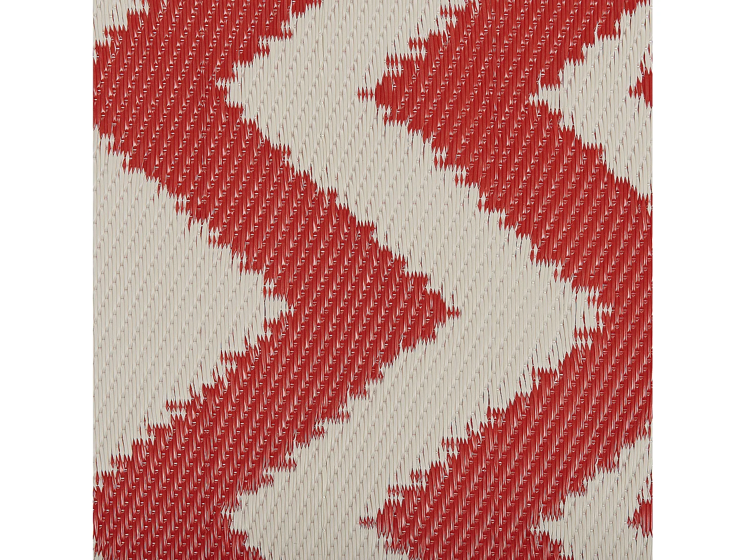 Outdoor Teppich rot 120 x 180 cm ZickZack-Muster Kurzflor DEWAS