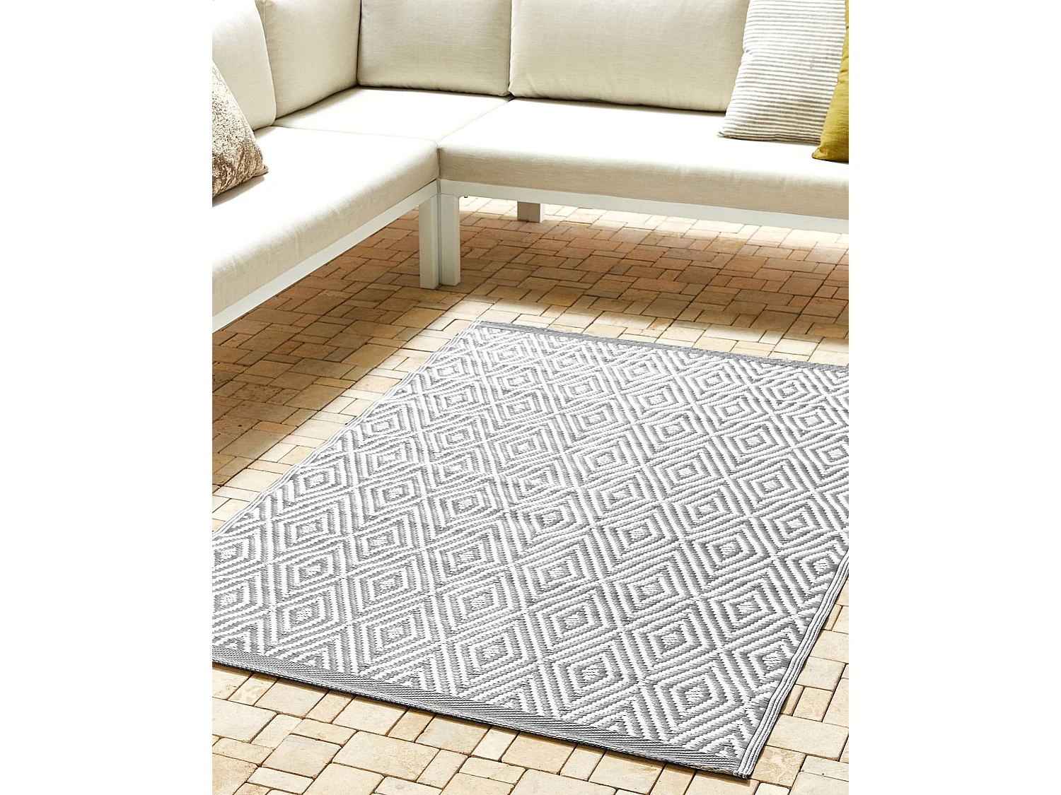 Tapis d'extérieur SIKAR Gris clair 120 x 180 cm