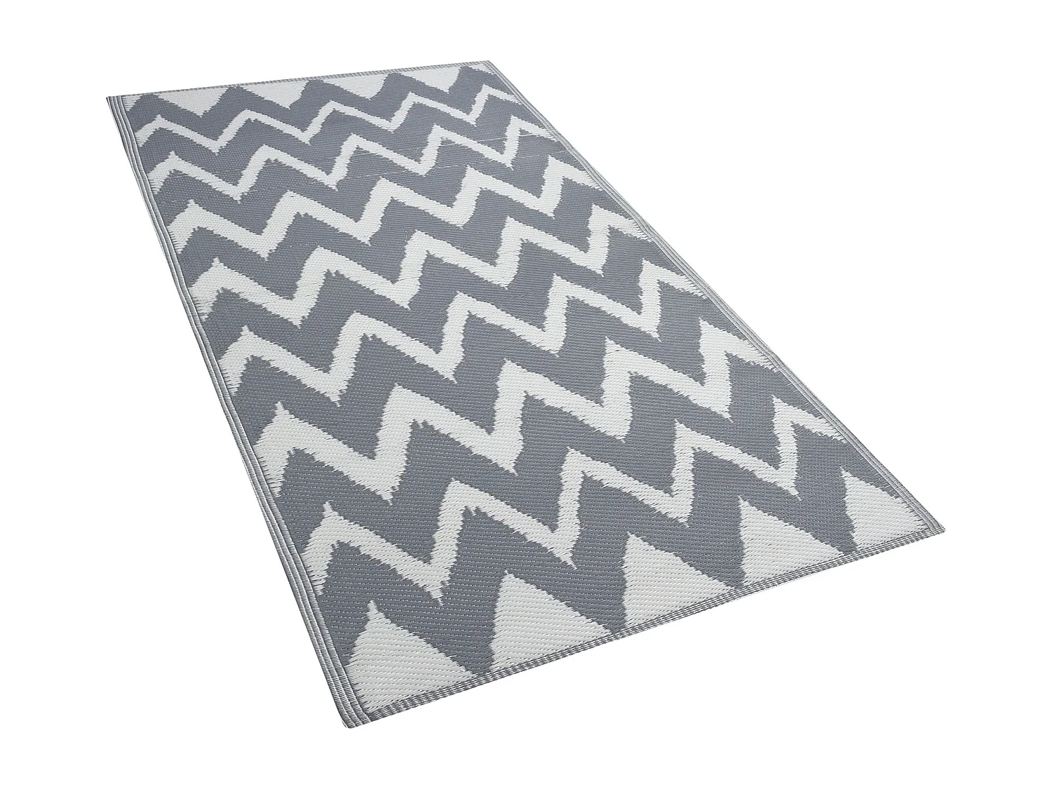 Outdoor Teppich grau 90x180 cm Bodenschutzmatte Kunststoffmatte Sirsa