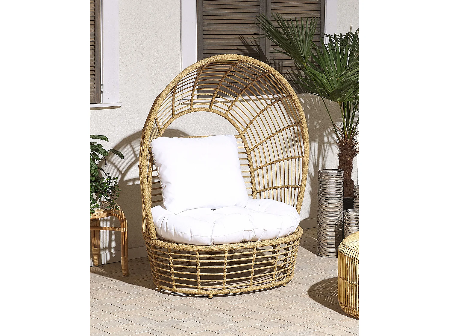 Fauteuil de jardin LIDO Rotin Beige