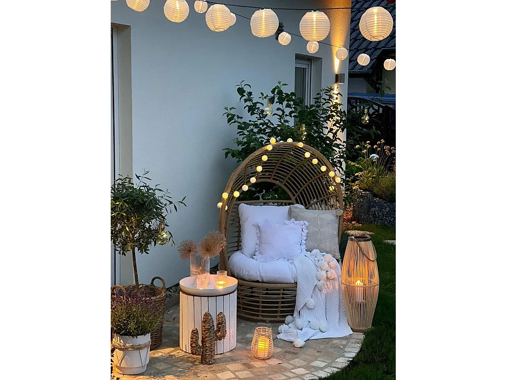 Garden Armchair LIDO Rattan Beige