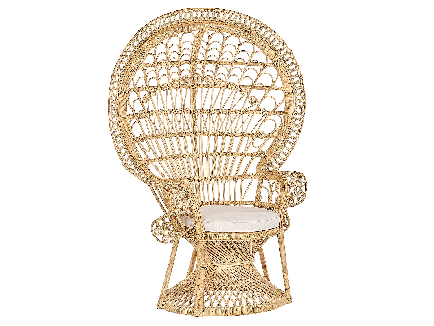 Chaise paon EMMANUELLE Rotin Naturel
