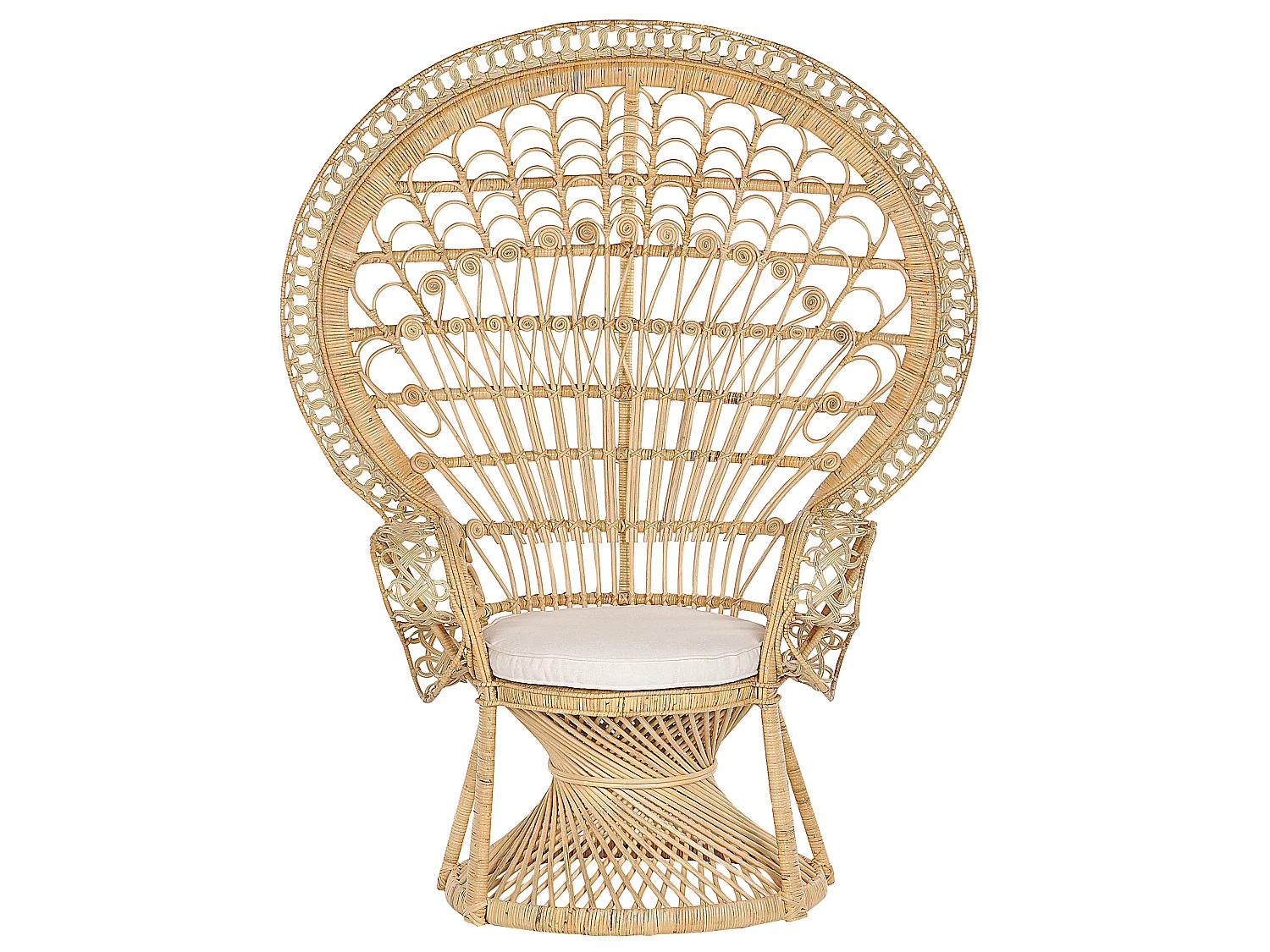 Chaise paon EMMANUELLE Rotin Naturel