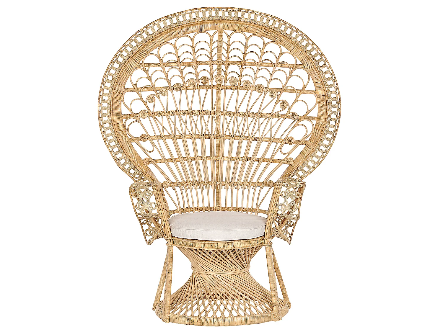 Chaise paon EMMANUELLE Rotin Naturel