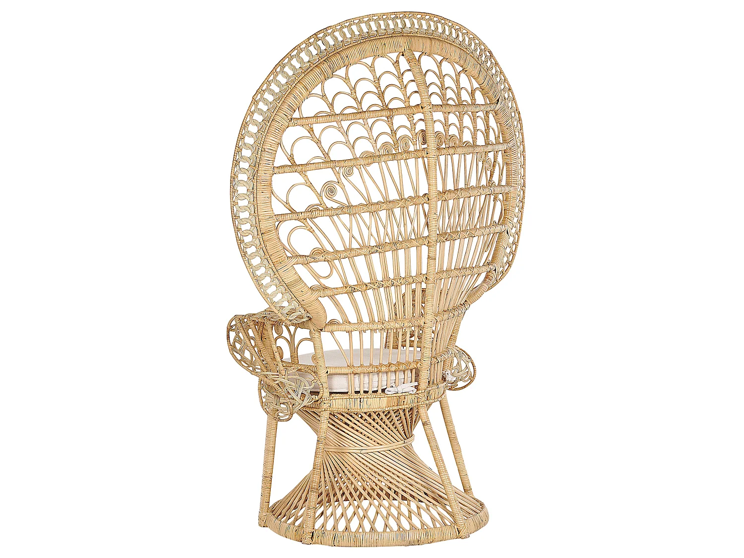 Chaise paon EMMANUELLE Rotin Naturel