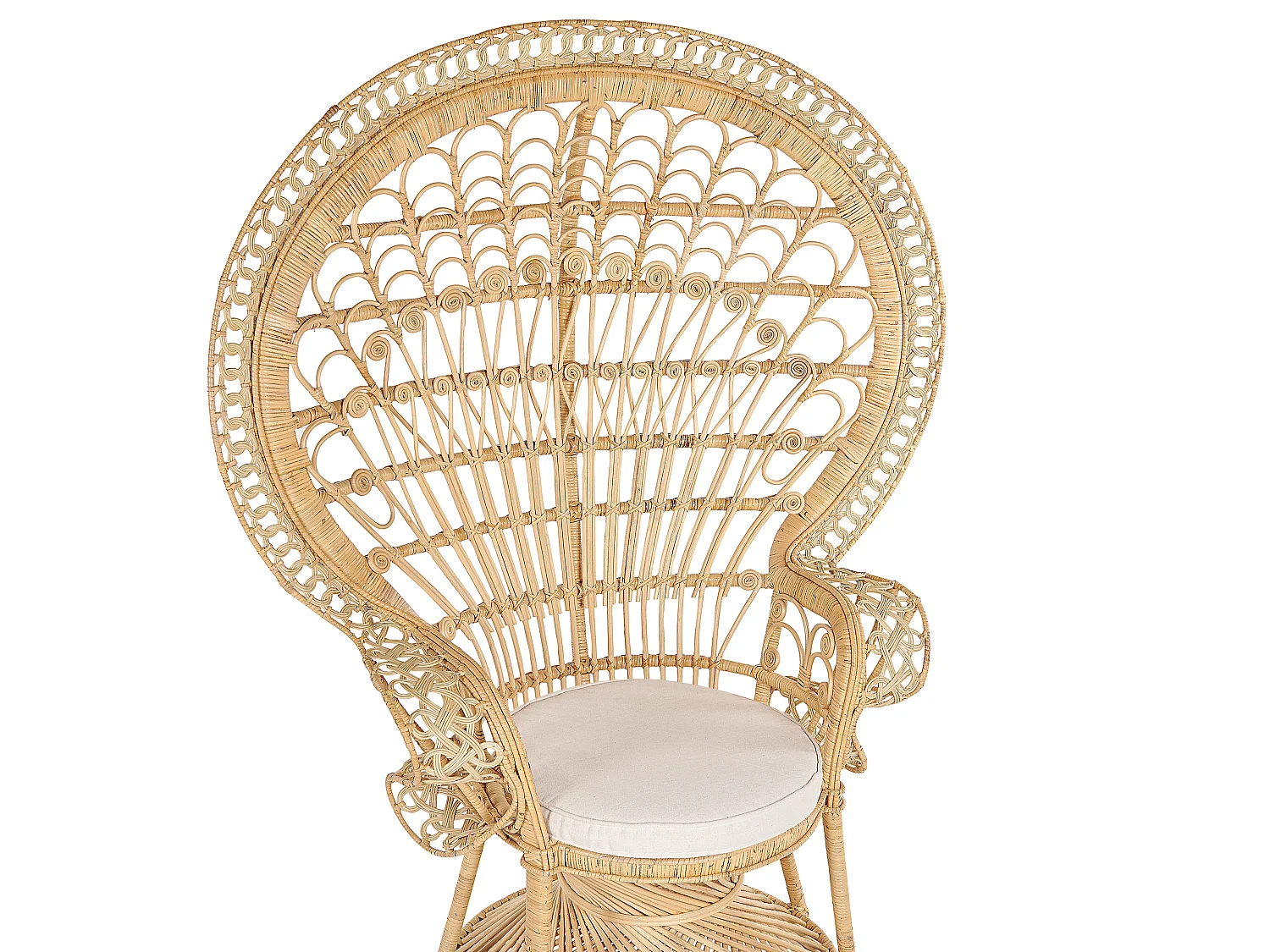 Chaise paon EMMANUELLE Rotin Naturel