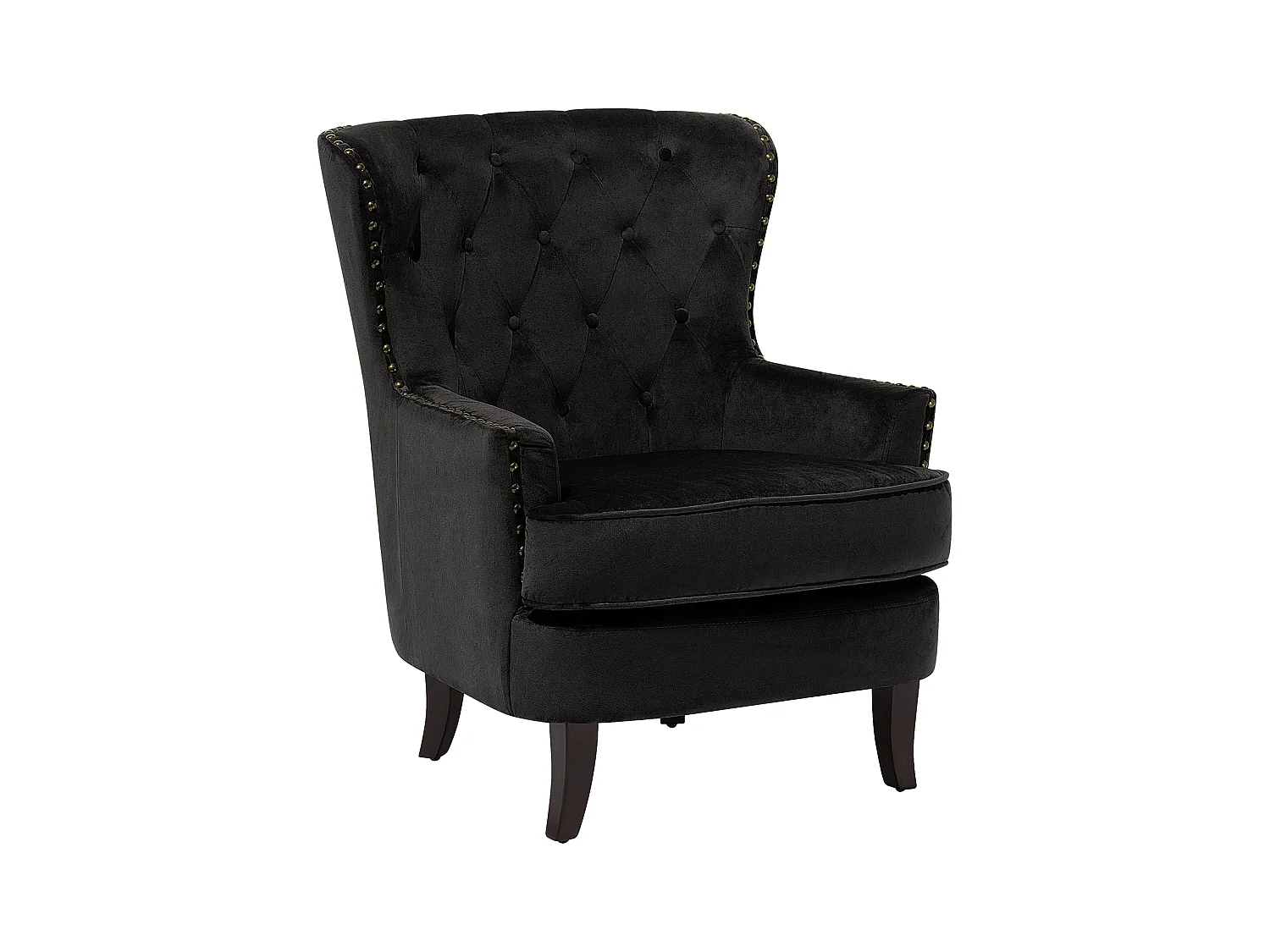 Fauteuil VIBORG II Fluweel Zwart
