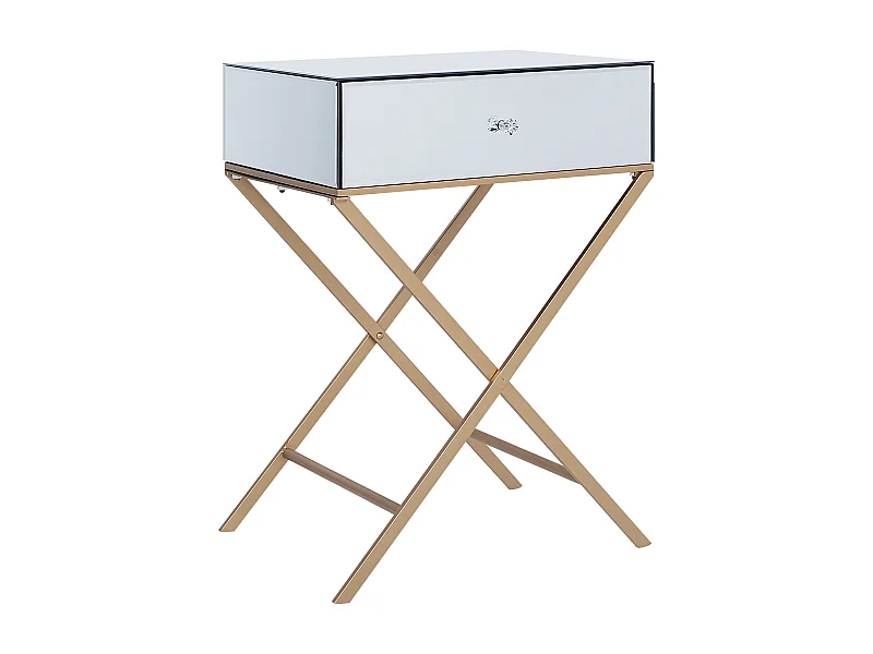 Table d'appoint VIVY Verre Miroir argenté