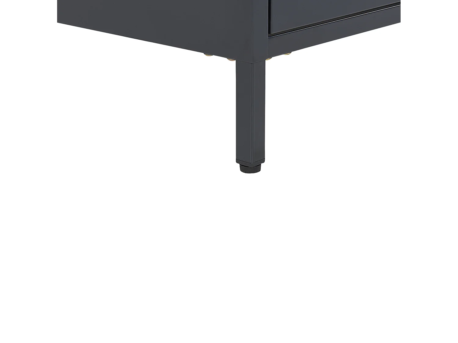 Table de nuit à 2 tiroirs MALAVI Métal Gris graphite