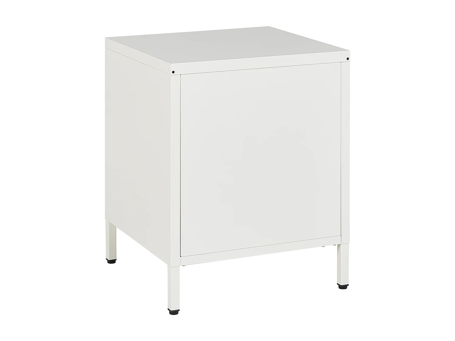 Table de nuit à 2 tiroirs KYLEA Métal Blanc