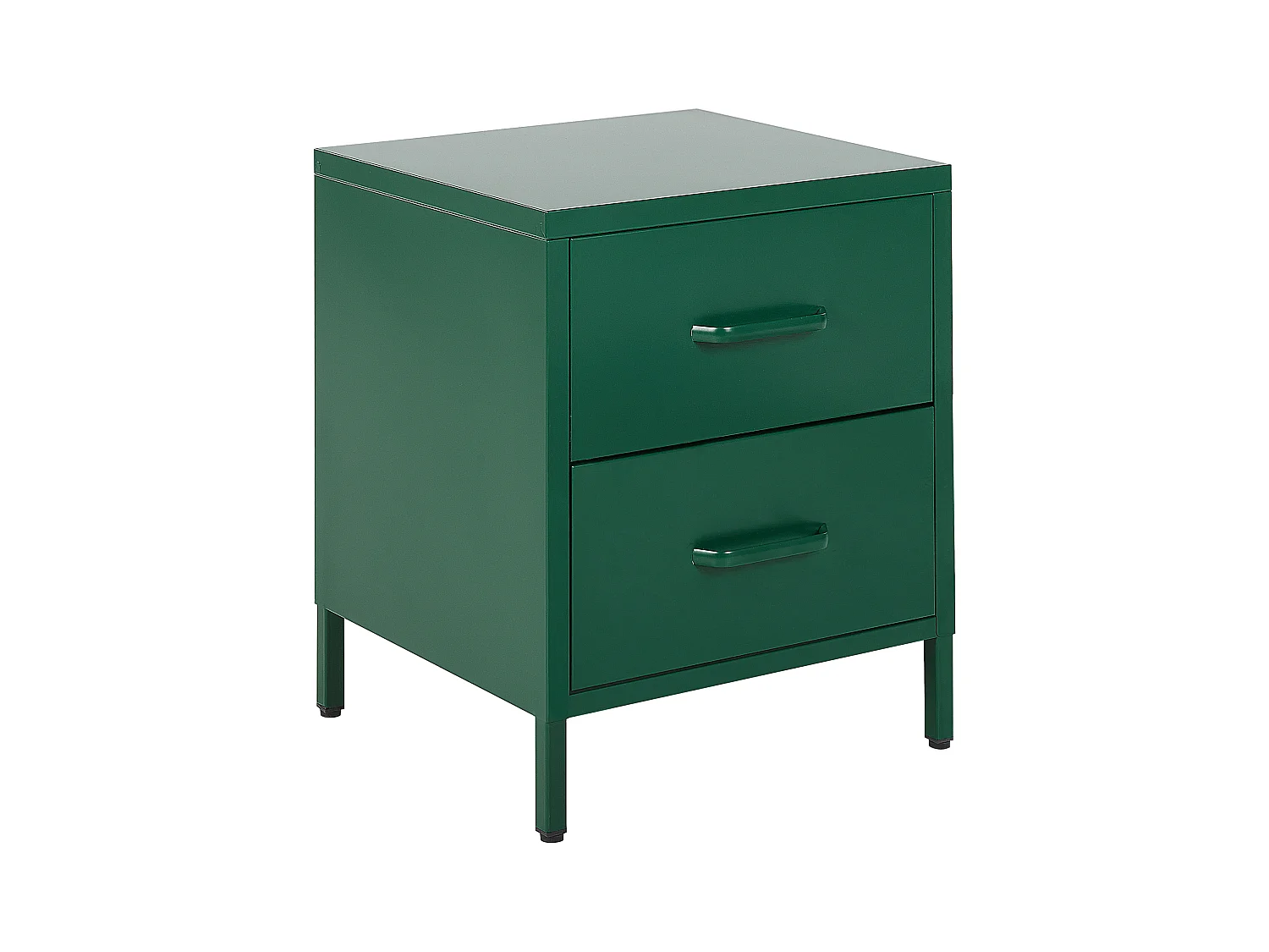 Table de nuit à 2 tiroirs MALAVI Métal Vert