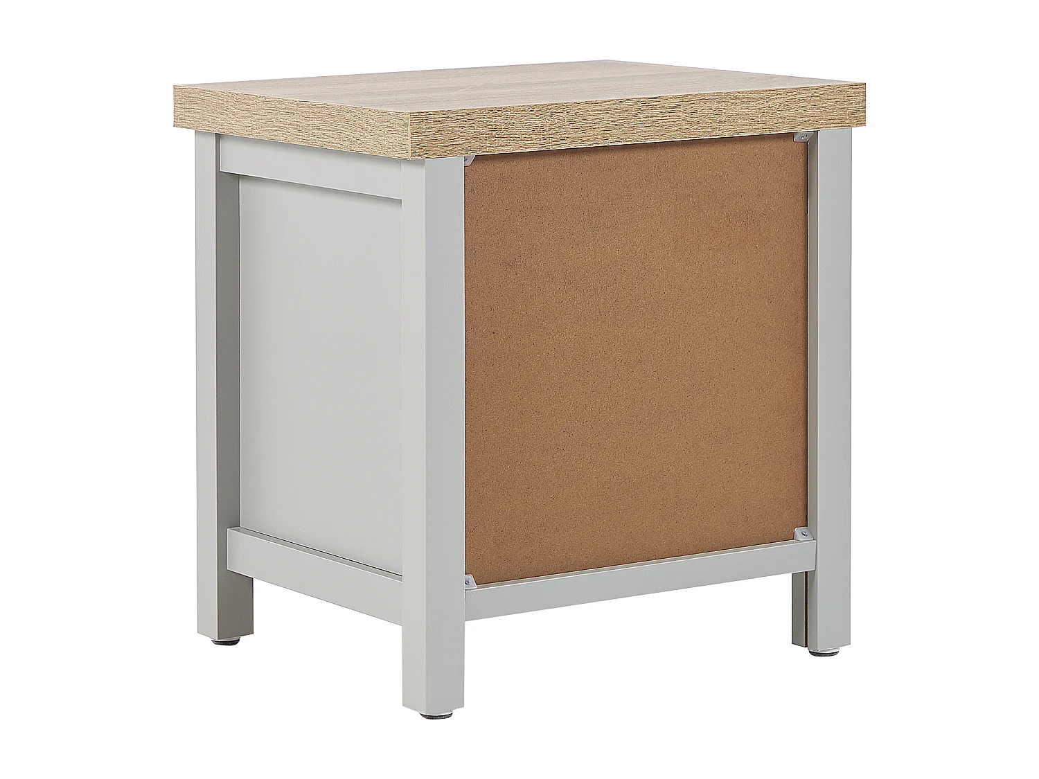 Table de nuit à 2 tiroirs CLIO Gris clair